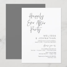 Happily Ever After, Huwelijksvlucht Feest Uitnodig