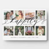 Happily Ever After Jonggehuwden Trouwfoto Collage Fotoplaat (voorkant)
