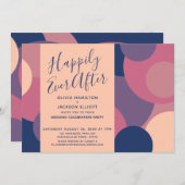 Happily Ever After Kleurrijke Cirkels Ontvangst On Kaart (Voorkant / Achterkant)