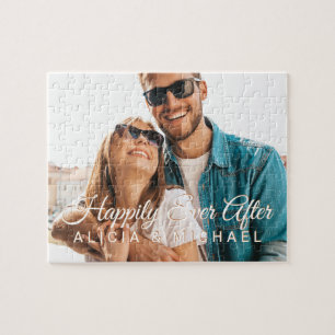 Happily ever after koppel foto en custom text legpuzzel