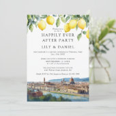 Happily Ever After Lemons Florence Photo Wedding Kaart (Staand voorkant)