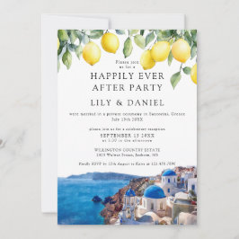 Happily Ever After Lemons Santorini Greece Wedding Kaart