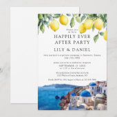 Happily Ever After Lemons Santorini Greece Wedding Kaart (Voorkant / Achterkant)
