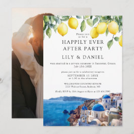 Happily Ever After Lemons Santorini Photo Wedding Kaart