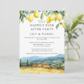Happily Ever After Lemons Tuscany Italy Wedding Kaart (Staand voorkant)