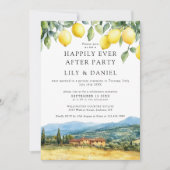 Happily Ever After Lemons Tuscany Photo Wedding Kaart (Voorkant)