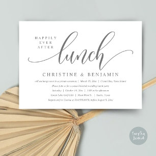 Happily Ever After Lunch Elopement, Modern Script  Kaart