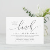 Happily Ever After Lunch Elopement, Modern Script  Kaart (Staand voorkant)