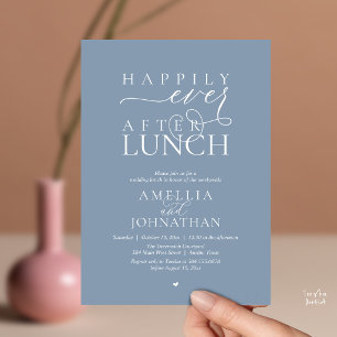 Happily Ever After Lunch Moderne Trouw-Elopement Kaart