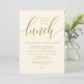 Happily Ever After Lunch, Verloving, Modern Script Kaart (Staand voorkant)