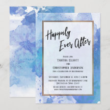 Happily Ever After met gouden abstracte blauwe spa