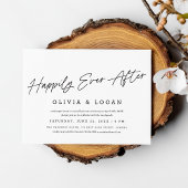Happily Ever After Modern Script Wedding Elopement Kaart