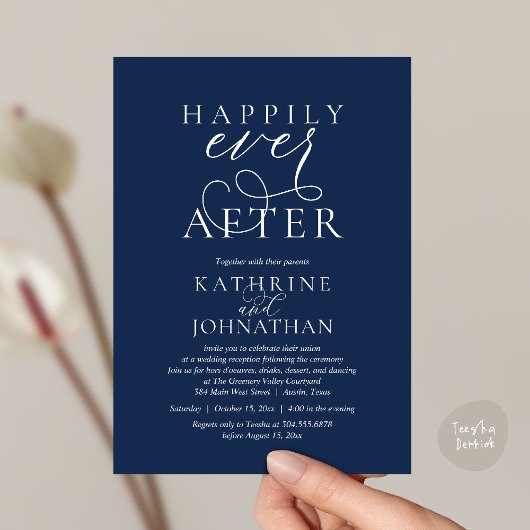 Happily Ever After, Modern Wedding Reception Kaart