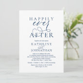 Happily Ever After, Modern Wedding Reception Kaart (Staand voorkant)