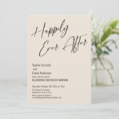 Happily Ever After Moderne Elegante Crème Kaart (Staand voorkant)