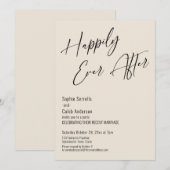 Happily Ever After Moderne Elegante Crème Kaart (Voorkant / Achterkant)