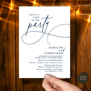 Happily Ever After Moderne Elegante Trouwdiner Kaart