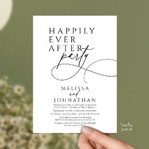 Happily Ever After Moderne Elegante Trouwfeest Kaart