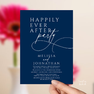 Happily Ever After Moderne Elegante Trouwfeest Kaart