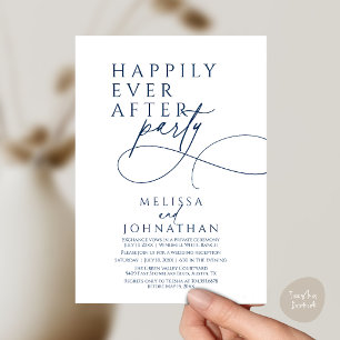 Happily Ever After Moderne Elegante Trouwfeest Kaart