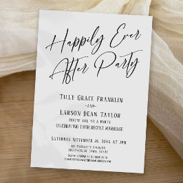 Happily Ever After Moderne Elegante Trouwfeest Kaart