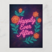 Happily Ever After – Neon etherische gloed Briefkaart (Voorkant)
