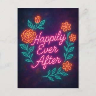 Happily Ever After – Neon  etherische gloed Feestdagenkaart