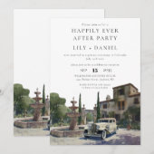 Happily Ever After Old Money Estate Wedding Kaart (Voorkant / Achterkant)