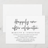 Happily Ever After - Ontspannen Trouwdatum Dinner Kaart (Voorkant / Achterkant)