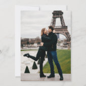 Happily Ever After Parijs Frankrijk Foto Bruiloft Kaart (Achterkant)