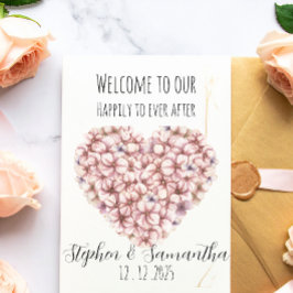 Happily Ever After Party 3D flowers  wedding  Uitnodiging Briefkaart