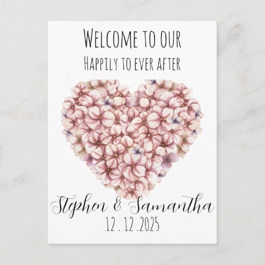Happily Ever After Party 3D flowers  wedding  Uitnodiging Briefkaart (Voorkant)