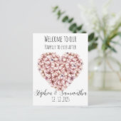 Happily Ever After Party 3D flowers  wedding  Uitnodiging Briefkaart (Staand voorkant)