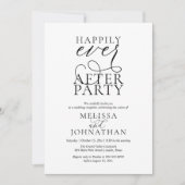 Happily Ever After Party, Classy Wedding Reception Kaart (Voorkant)