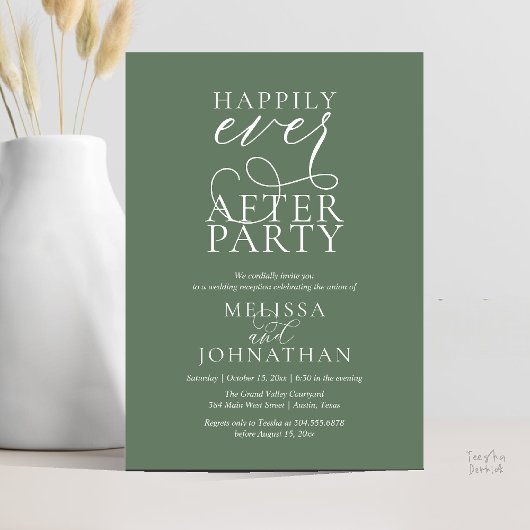 Happily Ever After Party, Classy Wedding Reception Kaart