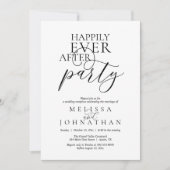 Happily Ever After Party, Modern Classy Wedding Kaart (Voorkant)
