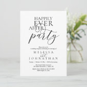 Happily Ever After Party, Modern Classy Wedding Kaart (Staand voorkant)