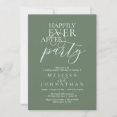 Happily Ever After Party, Modern Classy Wedding Kaart (Voorkant)