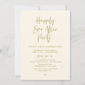 Happily Ever After Party, Modern Wedding Dinner Kaart (Voorkant)