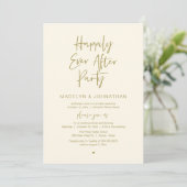Happily Ever After Party, Modern Wedding Dinner Kaart (Staand voorkant)
