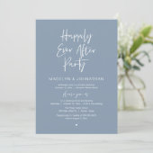 Happily Ever After Party, Modern Wedding Dinner Kaart (Staand voorkant)