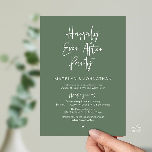 Happily Ever After Party, Modern Wedding Dinner Kaart