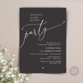 "Happily Ever After Party" Modern Wedding Dinner Kaart