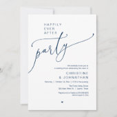 "Happily Ever After Party" Modern Wedding Dinner Kaart (Voorkant)