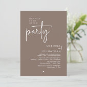 Happily Ever After Party, Modern Wedding Reception Kaart (Staand voorkant)