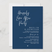 Happily Ever After Party, Modern Wedding Reception Kaart (Voorkant)