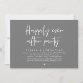 Happily Ever After Party Modern Wedding Reception Kaart (Voorkant)