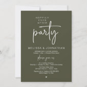 Happily Ever After Party, Modern Wedding Reception Kaart (Voorkant)