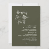Happily Ever After Party, Modern Wedding Reception Kaart (Voorkant)