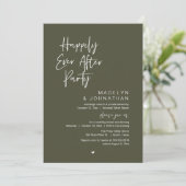 Happily Ever After Party, Modern Wedding Reception Kaart (Staand voorkant)